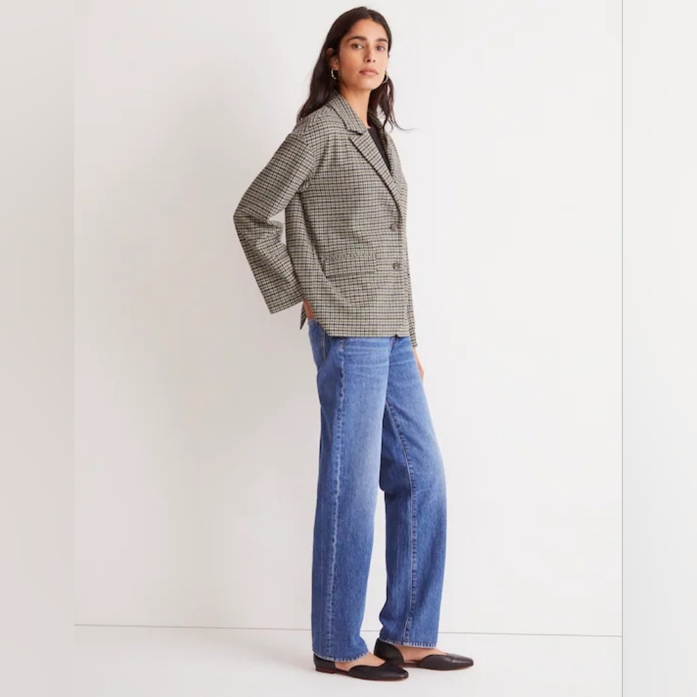 Madewell Oversized Knit Blazer in Houndstooth Size Medium